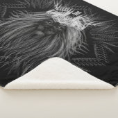 Couverture Sherpa Lion avec monogramme de couronne (3/4)