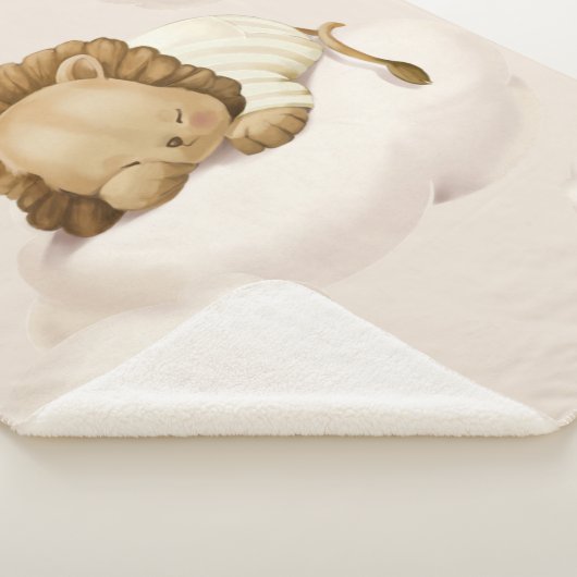 Couverture Sherpa Lion couché (3/4)