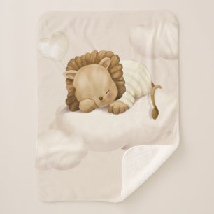Couverture Sherpa Lion couché