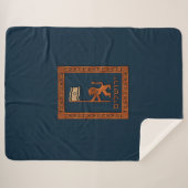 Couverture Sherpa Lion Du Jour De Jérusalem Avec Drapeau (Devant (Horizontal))