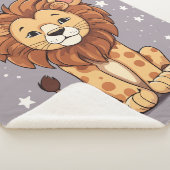 Couverture Sherpa Lion étoiles de dessin (3/4)