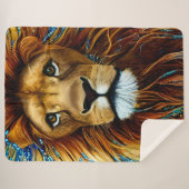 Couverture Sherpa Lion étonnant (Devant (Horizontal))