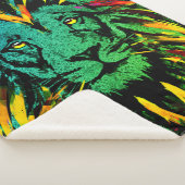 Couverture Sherpa Lion Head Dark - Lion Illustration (3/4)