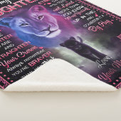 Couverture Sherpa Lion Personnalisé À Ma Fille De Ta Mère (3/4)