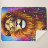 Couverture Sherpa Lion puissant (Devant (Horizontal))