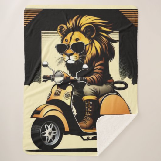 Couverture Sherpa Lion Sherpa Blanket (Devant)