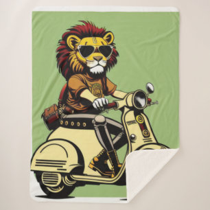 Couverture Sherpa Lion Sherpa Blanket