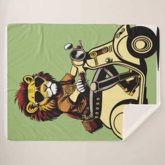 Couverture Sherpa Lion Sherpa Blanket (Devant (Horizontal))