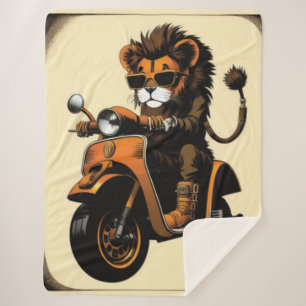 Couverture Sherpa Lion Sherpa Blanket