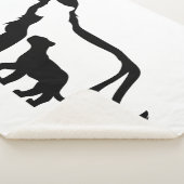 Couverture Sherpa Lions noirs et blancs (3/4)