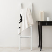 Couverture Sherpa Lions noirs et blancs (En situation)