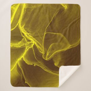 Couverture Sherpa Liquide d'encre glamour : feuille de marbre.