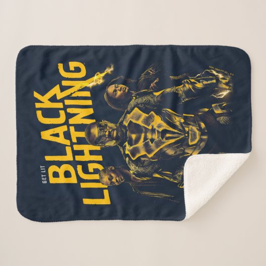 Couverture Sherpa Lit - Feu Noir (Devant (Horizontal))