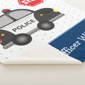 Couverture Sherpa Little Boy Police Officier et Car Polka Dot (3/4)