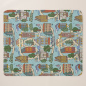 Couverture Sherpa little city houses pattern (Devant (Horizontal))