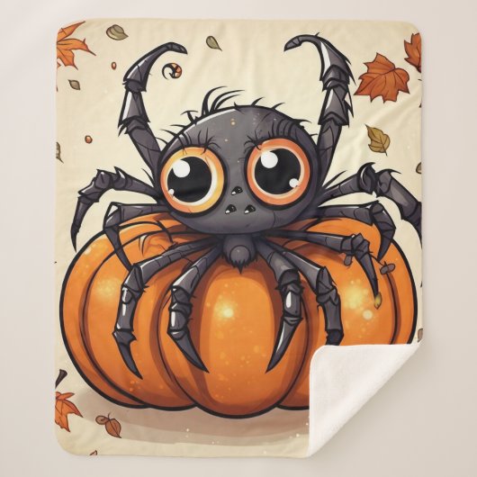 Couverture Sherpa Little Halloween Spider (Devant)