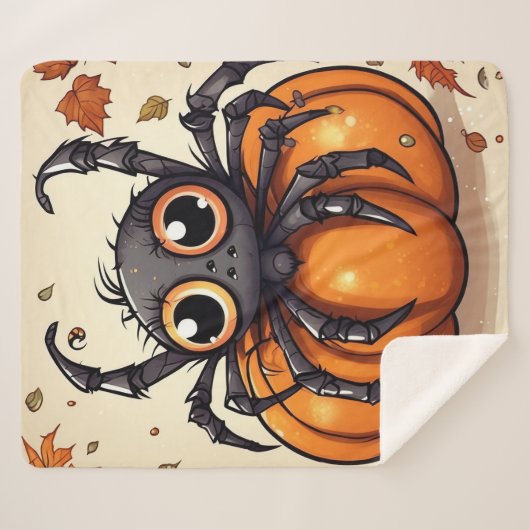 Couverture Sherpa Little Halloween Spider (Devant (Horizontal))