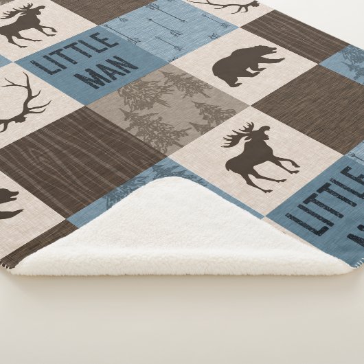 Couverture Sherpa Little Man Rustic Minky Blanket Sherpa (3/4)
