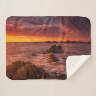 Couverture Sherpa Littoral Sunset Pacific Grove Carmel California