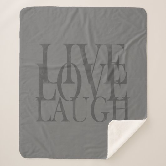 Couverture Sherpa Live Love Laugh Inspirational Citation Disant (Devant)