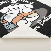 Couverture Sherpa Livres et écorces - Conception de lecture de chien (3/4)