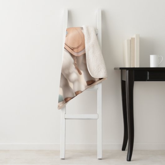 Couverture Sherpa Llama à selle dans le désert (En situation)