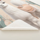 Couverture Sherpa Llama à selle dans le désert (3/4)