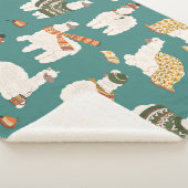 Couverture Sherpa Llama Alpaca Sweater Motif sans couture. (3/4)