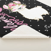 Couverture Sherpa Llama Love dans la flore rose (3/4)