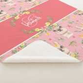 Couverture Sherpa Llama rose mignonne Motif pour petites filles (3/4)