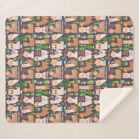 Couverture Sherpa Llamas (Devant (Horizontal))