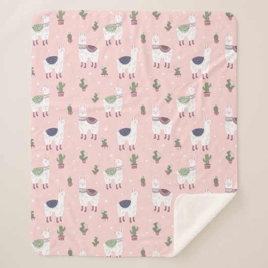 Couverture Sherpa Llamas Sherpa Blanket (Devant)