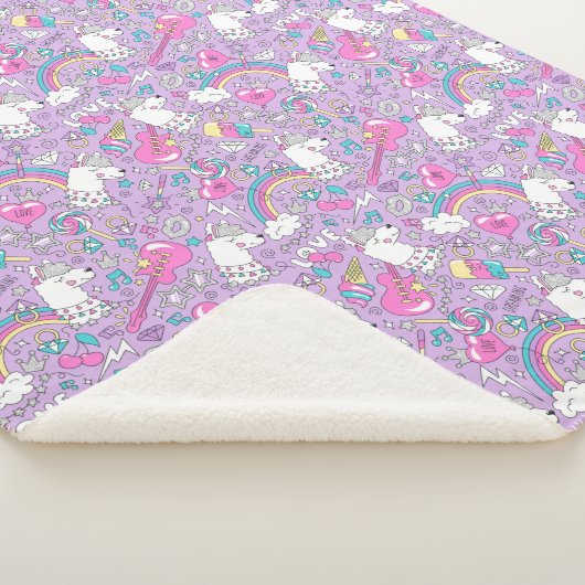 Couverture Sherpa Llamas Sherpa Blanket (3/4)