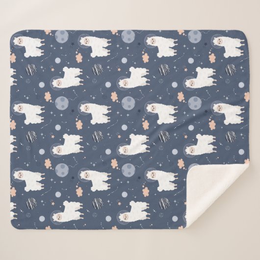 Couverture Sherpa Llamas Sherpa Blanket (Devant (Horizontal))