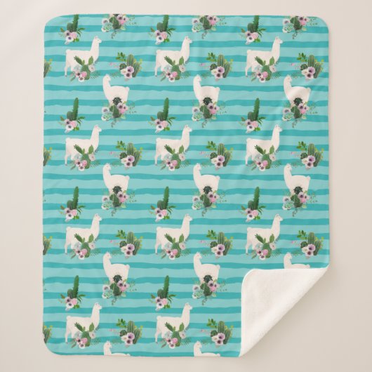 Couverture Sherpa Llamas Sherpa Blanket (Devant)