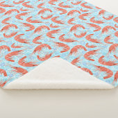 Couverture Sherpa L'océan de corail de crevettes roses de crevette (3/4)