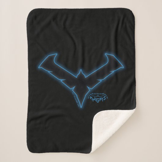 Couverture Sherpa Logo de nuit Gotham Knights (Devant)
