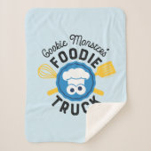 Couverture Sherpa Logo du camion fourré de Cookie Monster (Devant)