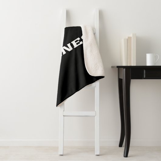Couverture Sherpa Logo empilé USMC - Blanc (En situation)