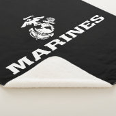 Couverture Sherpa Logo empilé USMC - Blanc (3/4)