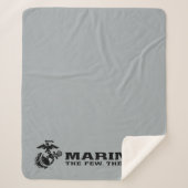 Couverture Sherpa Logo noir empilé USMC "The Rew, The Fiers" (Devant)