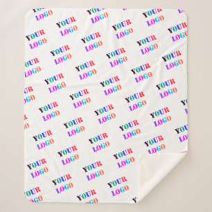 Couverture Sherpa Logo personnalisé ou photo Sherpa Blanket personna