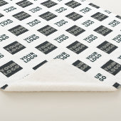 Couverture Sherpa Logo simple à répétition 2 | Blanc (3/4)