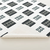 Couverture Sherpa Logo simple à répétition 2 | Blanc (3/4)