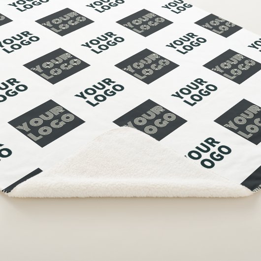 Couverture Sherpa Logo simple à répétition 2 | Blanc (3/4)
