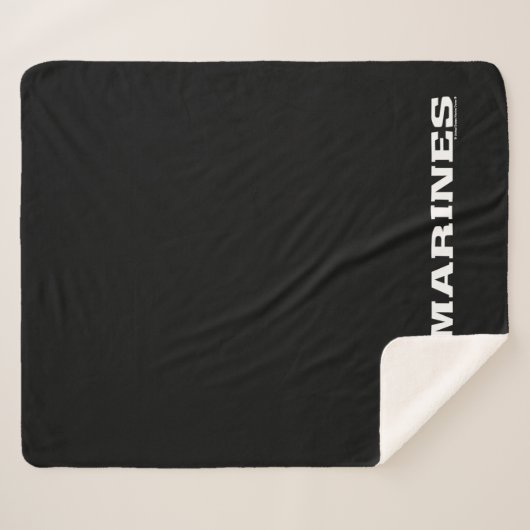 Couverture Sherpa Logo USMC - Blanc (Devant (Horizontal))