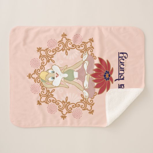 Couverture Sherpa Lola Bunny Yoga Lotus Pose (Devant (Horizontal))