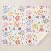 Couverture Sherpa Lollipop Candy Motif coloré Sherpa Blanket (Devant (Horizontal))