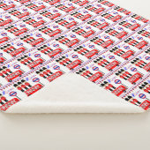 Couverture Sherpa Londres UK Queens Guard Red Bus mignon Motif (3/4)