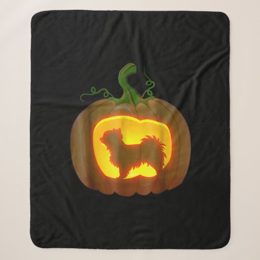 Couverture Sherpa Long Haired Chihuahua Halloween (Devant)